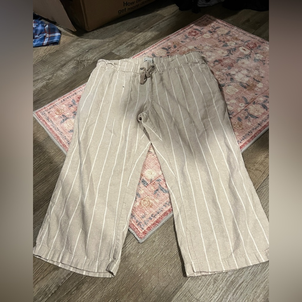 Dash‎ Striped Wide-Leg Pants size M